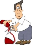 Man-cutting-phone-wire